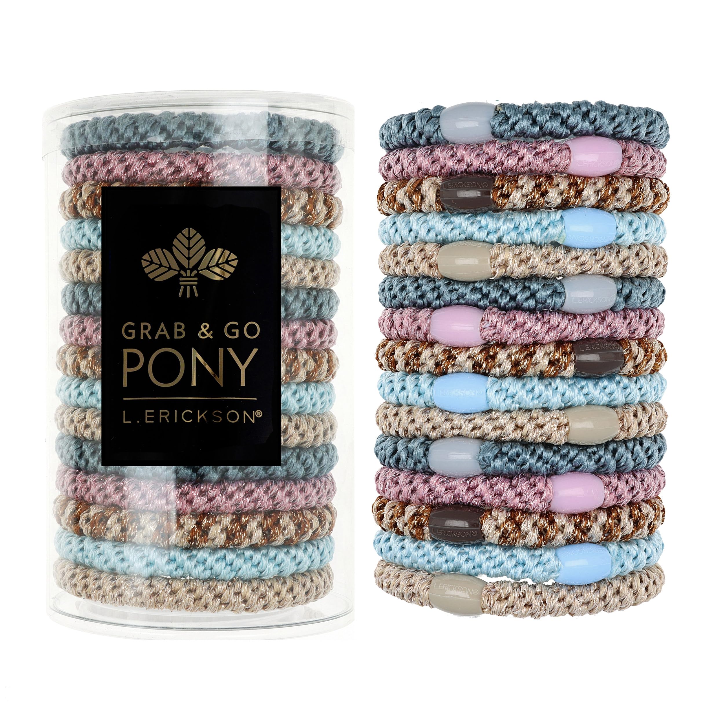Amazon.com : L. Erickson Hair Ties for Thick Hair, Grab & Go Pony